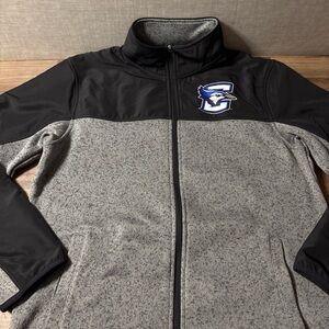 Colosseum Creighton Bluejays Full Zip Gray Black Jacket Medium NWT 0129
